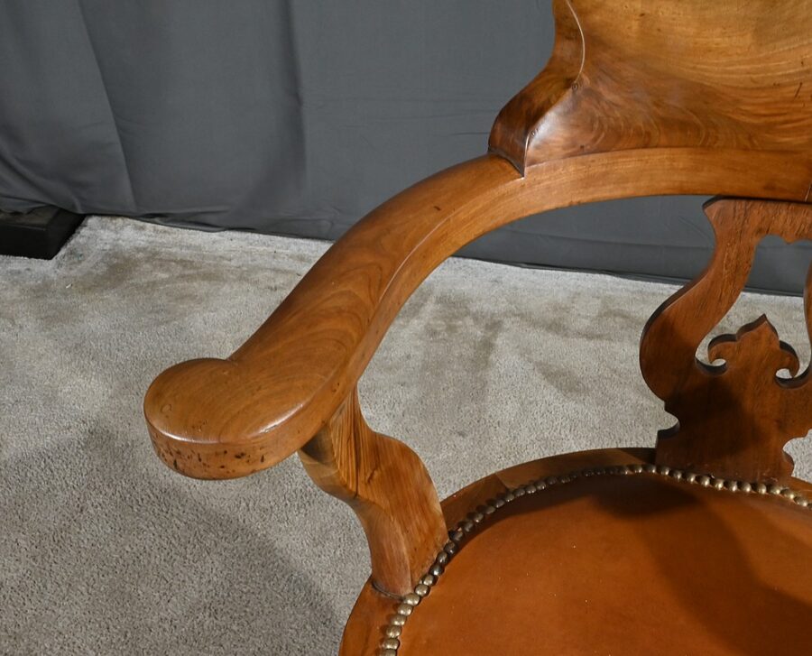 Fauteuil Pivotant en Noyer, époque Victorienne, Angleterre - 2ème partie XIXe – Image 10