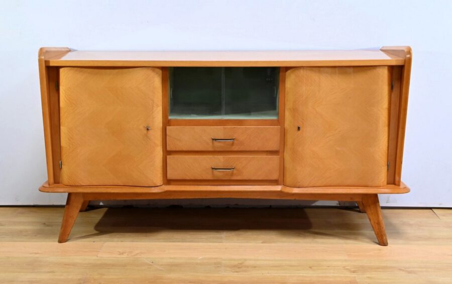 Buffet Enfilade en Chêne, époque Space Age – 1960