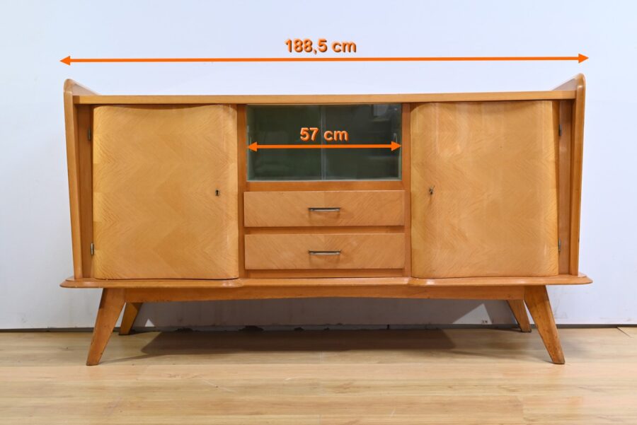 Buffet Enfilade en Chêne, époque Space Age – 1960 – Image 23