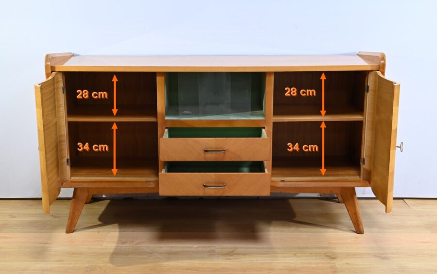 Buffet Enfilade en Chêne, époque Space Age – 1960 – Image 26