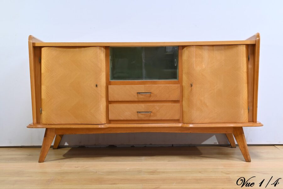 Buffet Enfilade en Chêne, époque Space Age – 1960 – Image 8