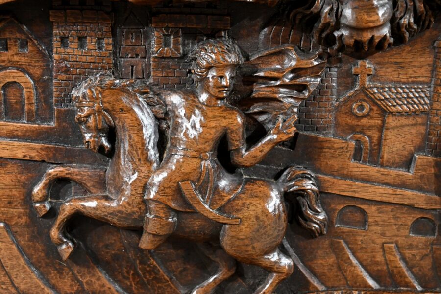 Coffre Français en Noyer, style Renaissance Italienne – Fin XVIIIe – Image 16