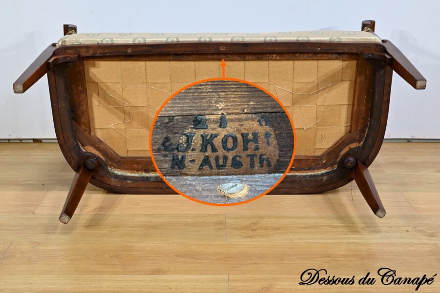 Salon en Hêtre Teinté J&J Kohn, style Empire – Début XXe – Image 26