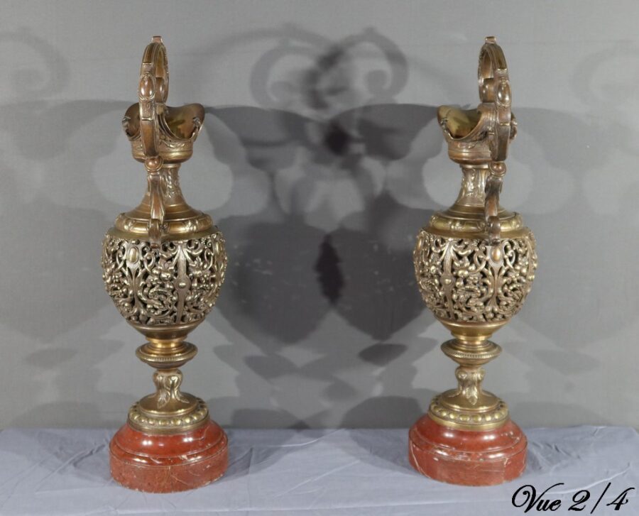 Paire d’Aiguières en Bronze, Art Nouveau – 1910 – Image 25