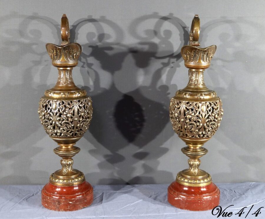 Paire d’Aiguières en Bronze, Art Nouveau – 1910 – Image 27