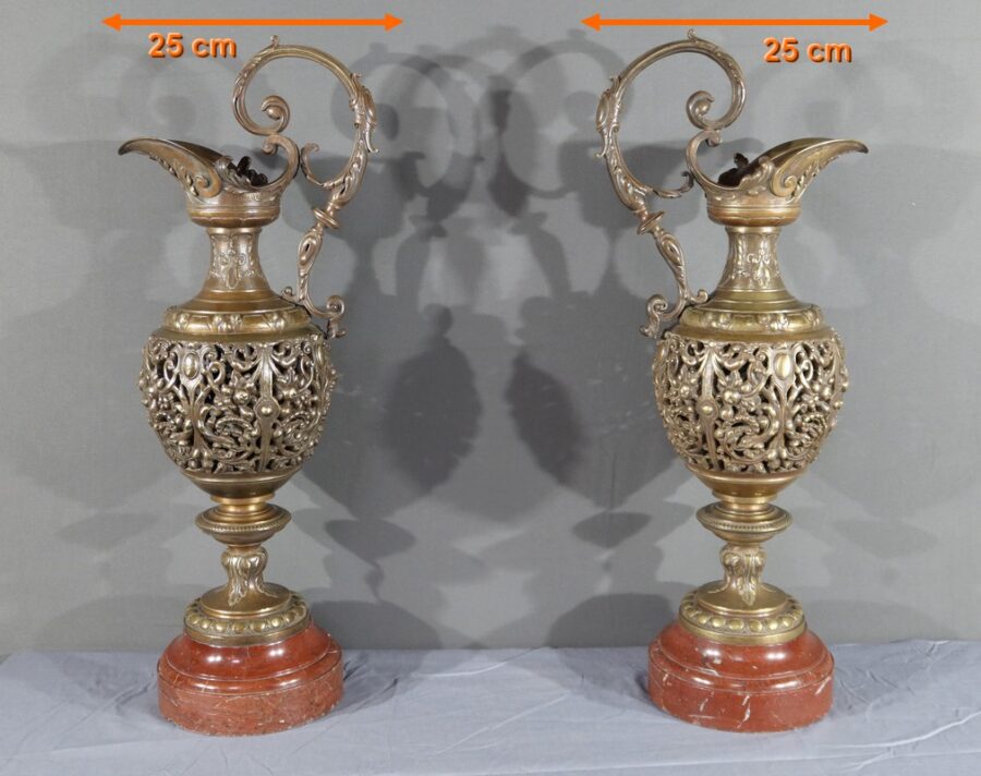 Paire d’Aiguières en Bronze, Art Nouveau – 1910 – Image 28
