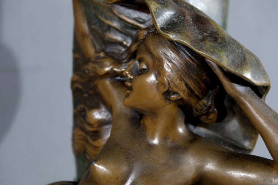 Paire de Vases en Régule, signés L. Moreau – Fin XIXe – Image 19