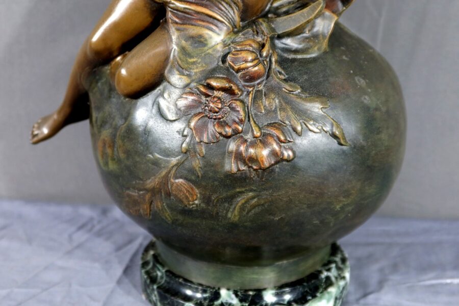 Paire de Vases en Régule, signés L. Moreau – Fin XIXe – Image 21