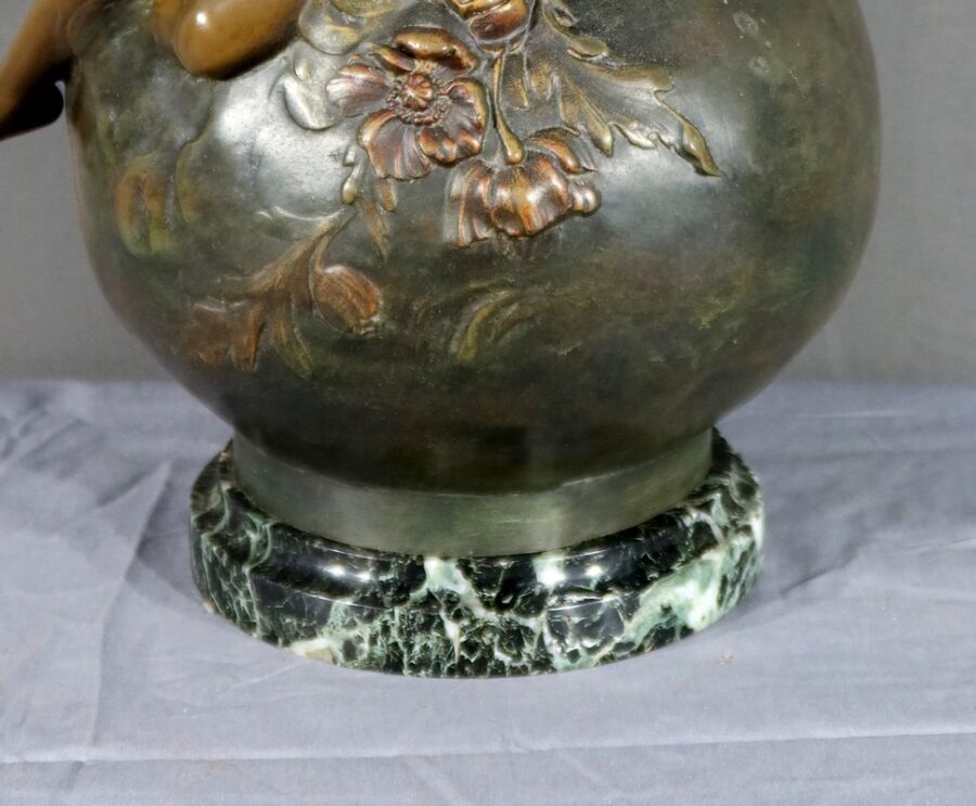 Paire de Vases en Régule, signés L. Moreau – Fin XIXe – Image 22