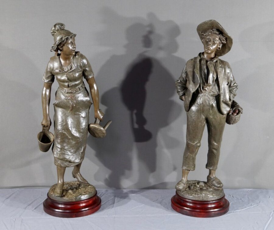 Paire de Sculptures en Régule, signées H.Weiss – Fin XIXe
