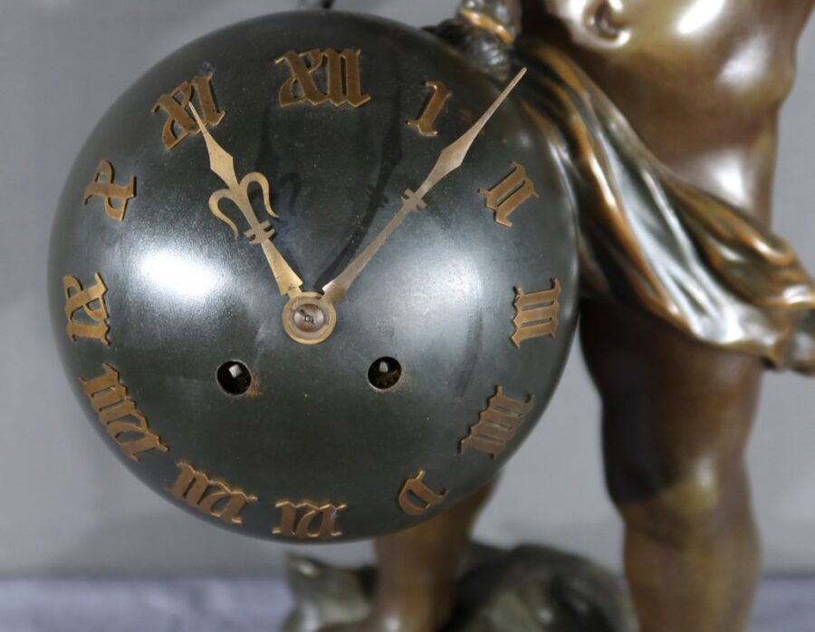 Pendule en Régule, signée A. Moreau – Fin XIXe – Image 11