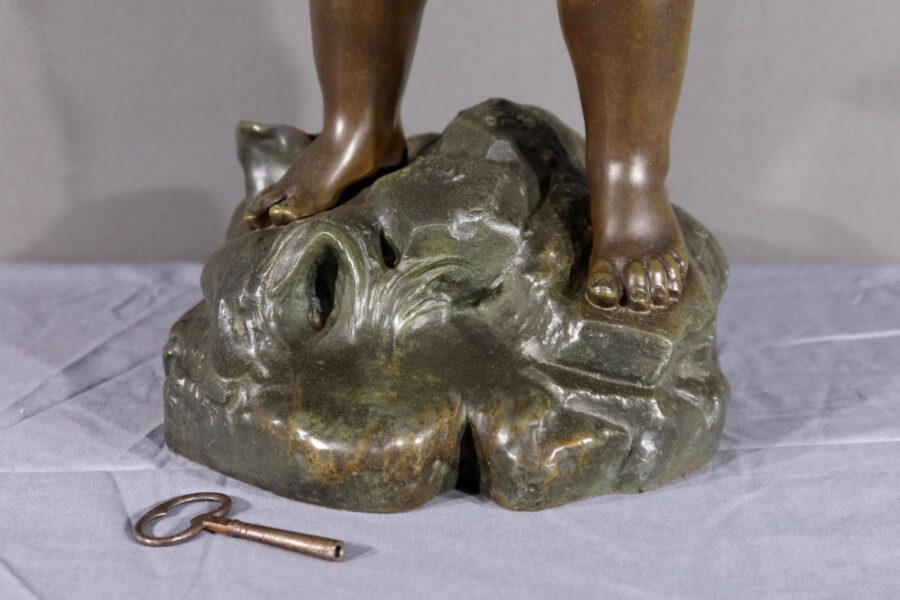 Pendule en Régule, signée A. Moreau – Fin XIXe – Image 12