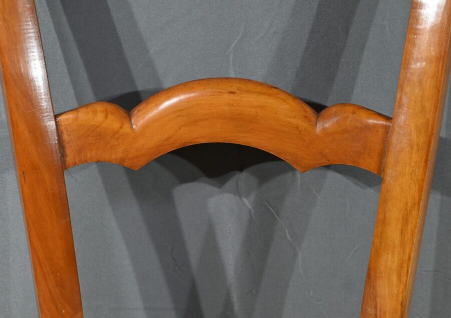Suite de 5 Chaises de Campagne en Merisier, style Louis Philippe – Fin XIXe – Image 9