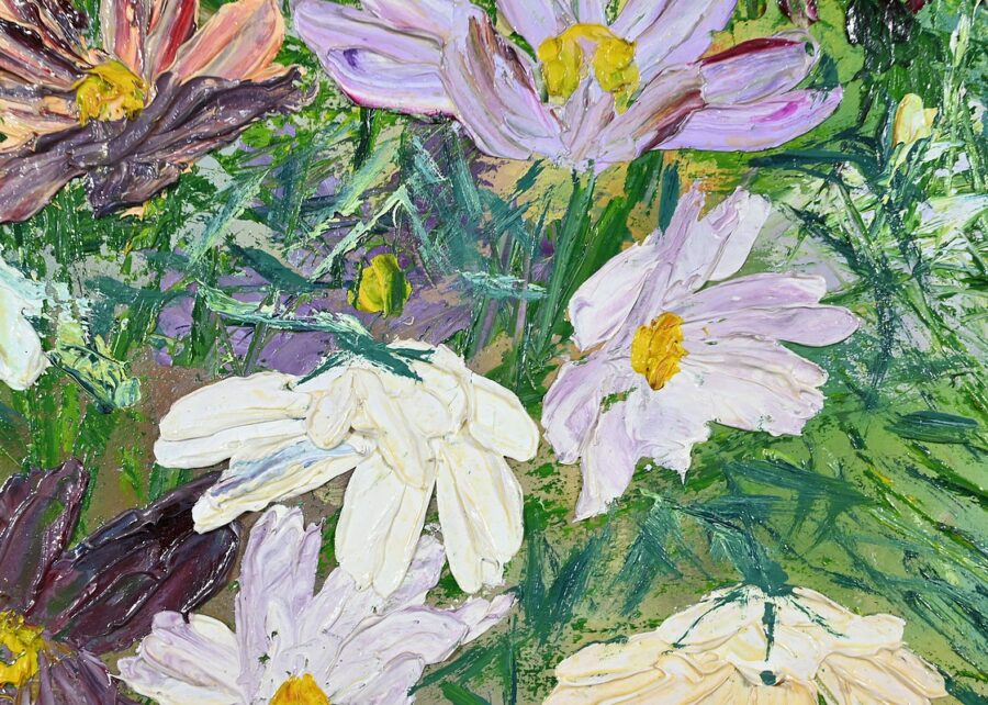 Huile sur Panneau "Fleurs Sauvages", de I. Kitter Ferrus - Milieu XXe – Image 10