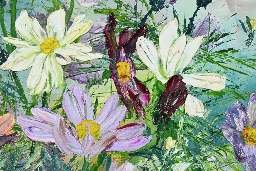 Huile sur Panneau "Fleurs Sauvages", de I. Kitter Ferrus - Milieu XXe – Image 11