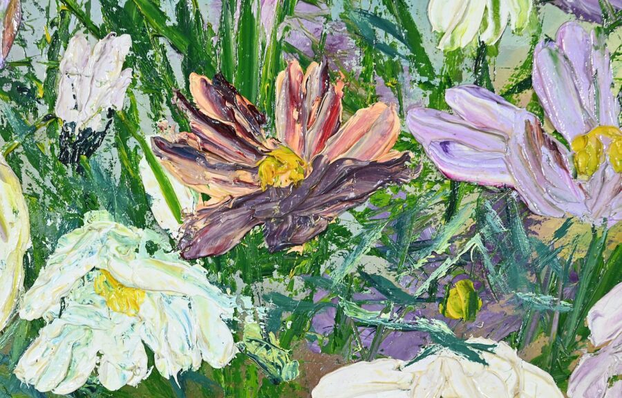 Huile sur Panneau "Fleurs Sauvages", de I. Kitter Ferrus - Milieu XXe – Image 4