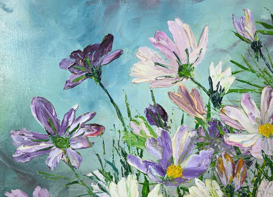 Huile sur Panneau "Fleurs Sauvages", de I. Kitter Ferrus - Milieu XXe – Image 7