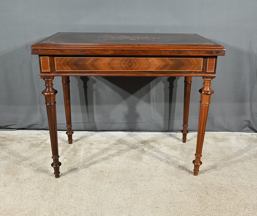 Table à Système en Marqueterie, style Louis XVI - 2ème moitié XIXe – Image 27