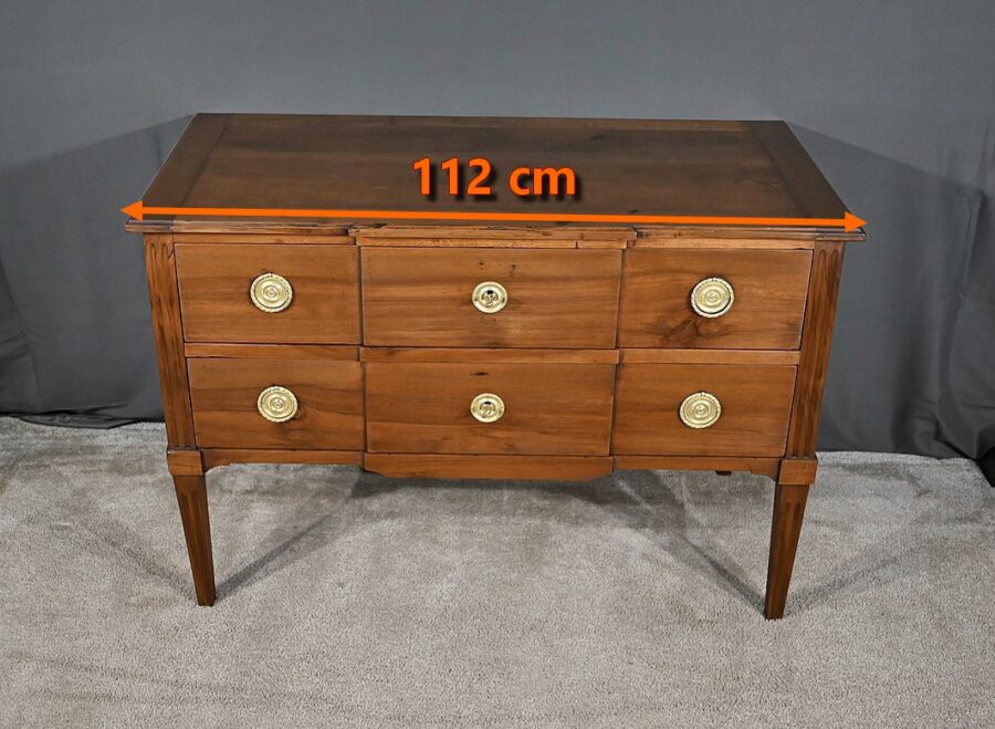 Commode Sauteuse en Noyer, époque Louis XVI - Fin XVIIIe – Image 2