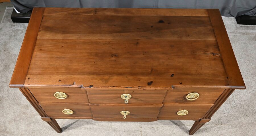 Commode Sauteuse en Noyer, époque Louis XVI - Fin XVIIIe – Image 6