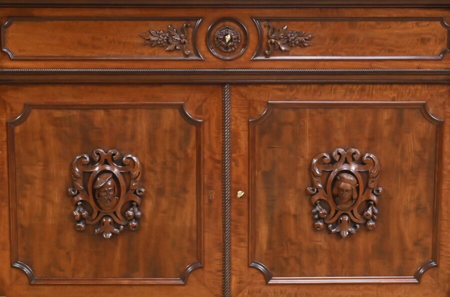 Buffet Commode Écritoire de Propriété, en Acajou et Citronnier, goût Restauration – 1ère Partie XIXe – Image 13