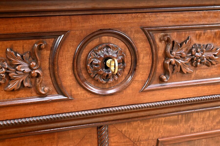 Buffet Commode Écritoire de Propriété, en Acajou et Citronnier, goût Restauration – 1ère Partie XIXe – Image 14