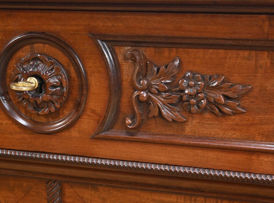 Buffet Commode Écritoire de Propriété, en Acajou et Citronnier, goût Restauration – 1ère Partie XIXe – Image 15