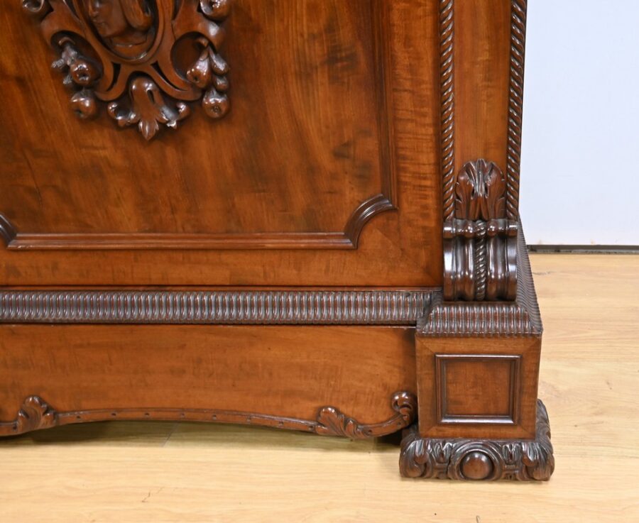 Buffet Commode Écritoire de Propriété, en Acajou et Citronnier, goût Restauration – 1ère Partie XIXe – Image 19