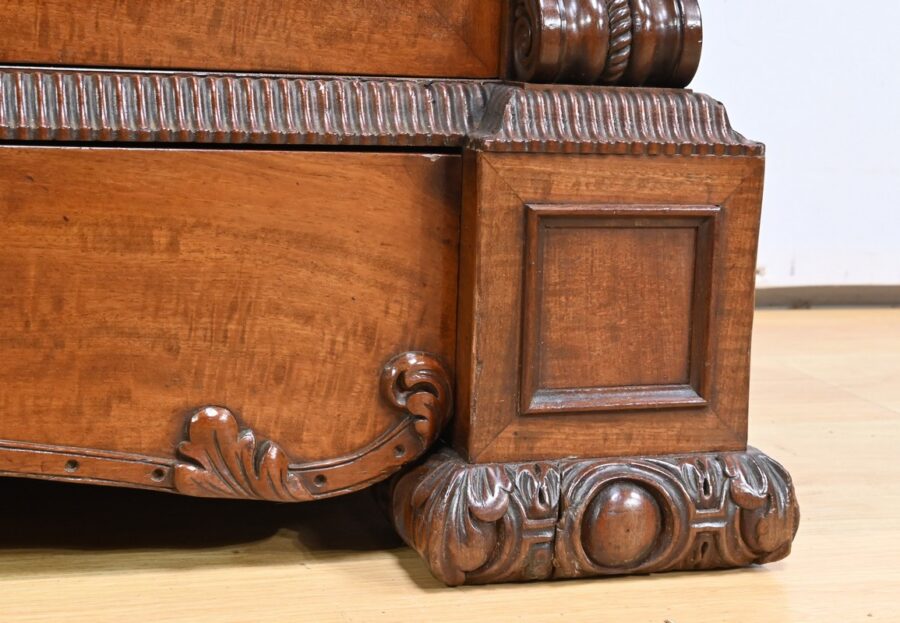 Buffet Commode Écritoire de Propriété, en Acajou et Citronnier, goût Restauration – 1ère Partie XIXe – Image 20