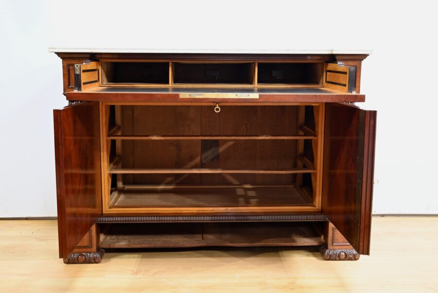 Buffet Commode Écritoire de Propriété, en Acajou et Citronnier, goût Restauration – 1ère Partie XIXe – Image 35