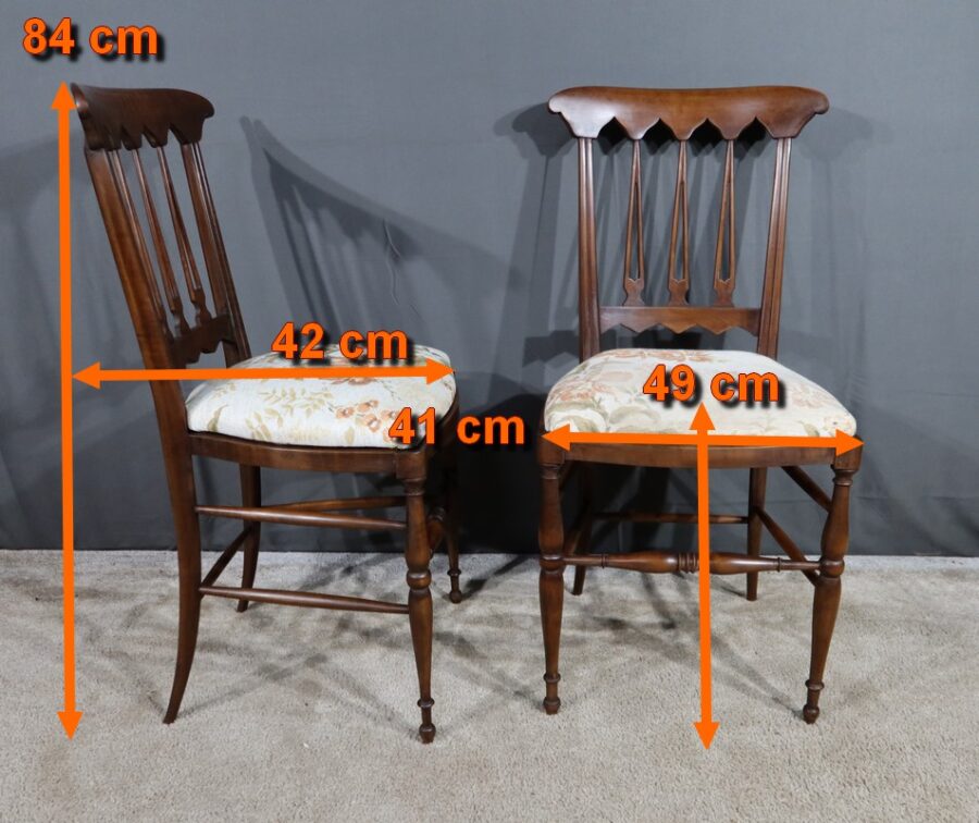 Paire de Chaises en Merisier Roux, par Colombo Sanguineti, Italie - 1950 – Image 15