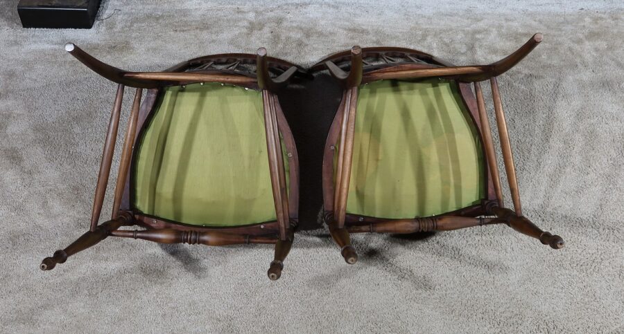 Paire de Chaises en Merisier Roux, par Colombo Sanguineti, Italie - 1950 – Image 17