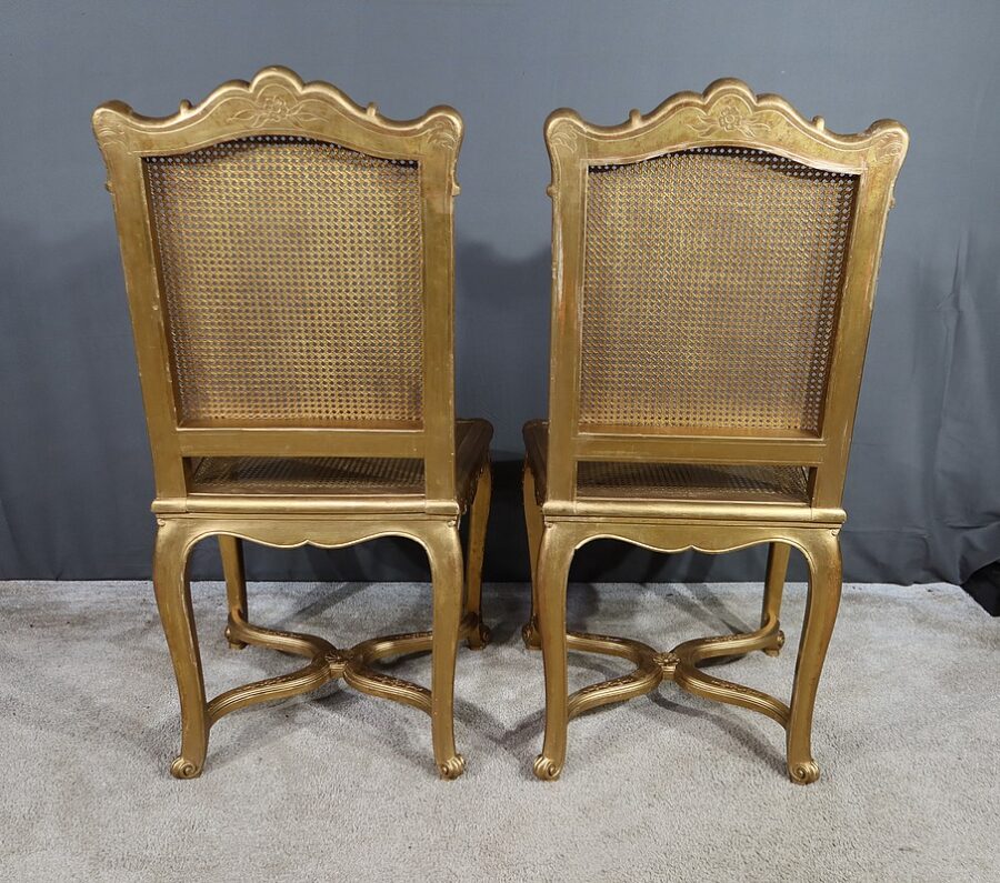 Paire de Chaises en Bois Doré, style Régence - Début XXe – Image 5