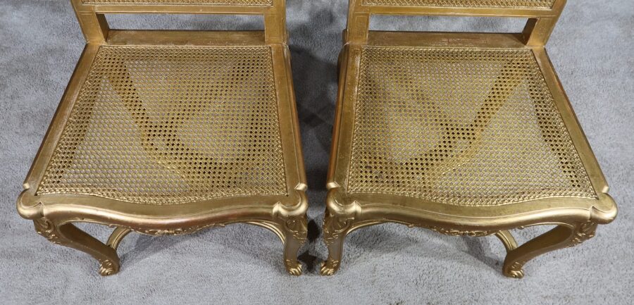 Paire de Chaises en Bois Doré, style Régence - Début XXe – Image 7