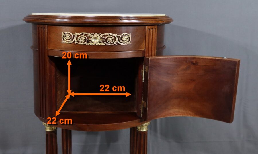 Petite Table Tambour en Acajou, style Louis XVI - Fin XIXe – Image 19