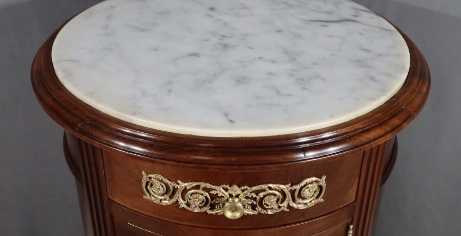 Petite Table Tambour en Acajou, style Louis XVI - Fin XIXe – Image 5