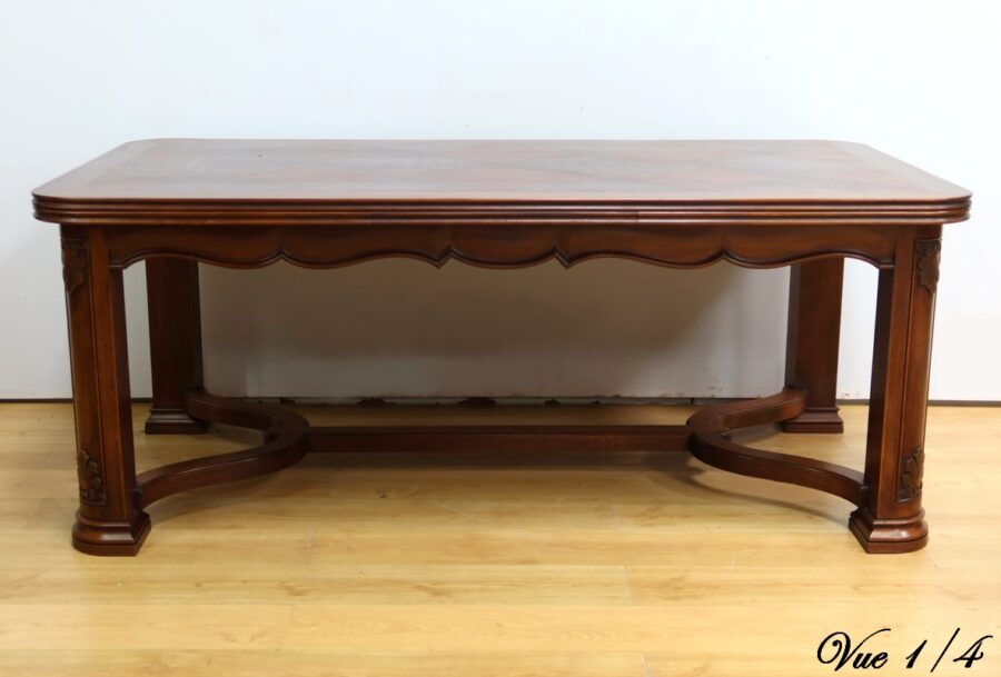 Table à Allonges en Acajou, 8 à 14 Couverts, style Louis XIV – 1960 – Image 11