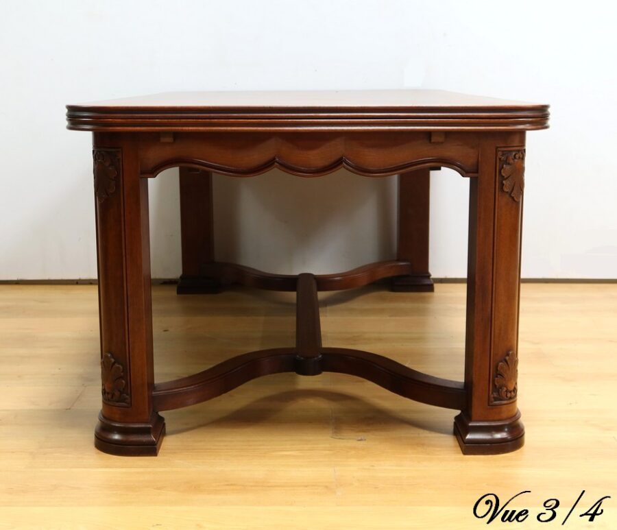 Table à Allonges en Acajou, 8 à 14 Couverts, style Louis XIV – 1960 – Image 22