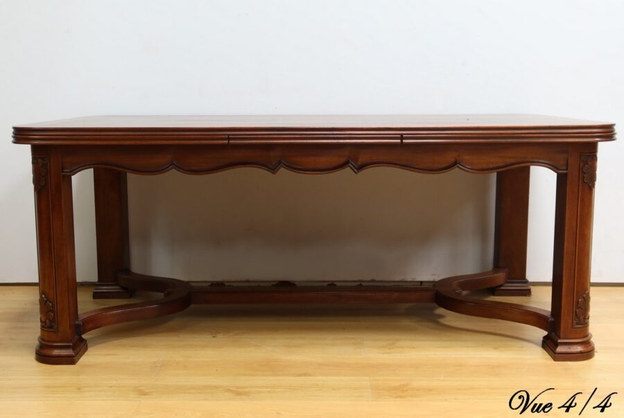 Table à Allonges en Acajou, 8 à 14 Couverts, style Louis XIV – 1960 – Image 23