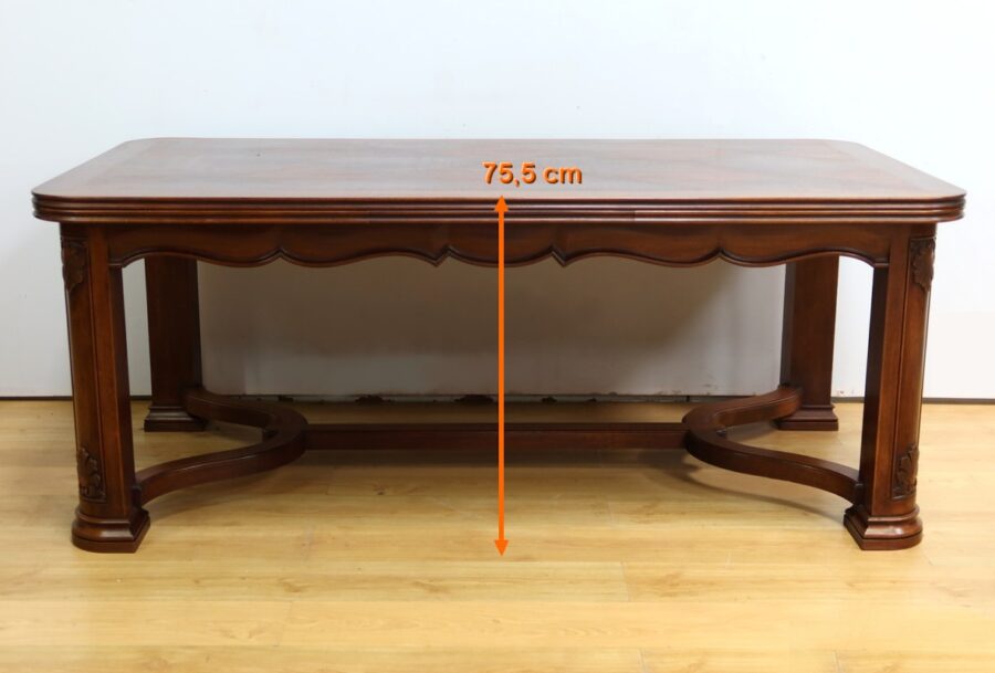 Table à Allonges en Acajou, 8 à 14 Couverts, style Louis XIV – 1960 – Image 26