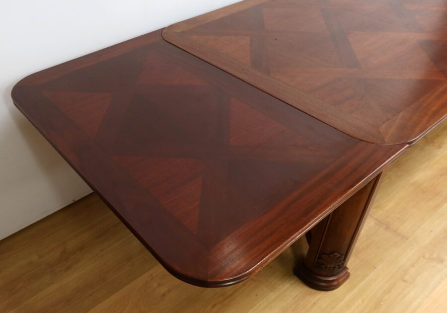Table à Allonges en Acajou, 8 à 14 Couverts, style Louis XIV – 1960 – Image 7
