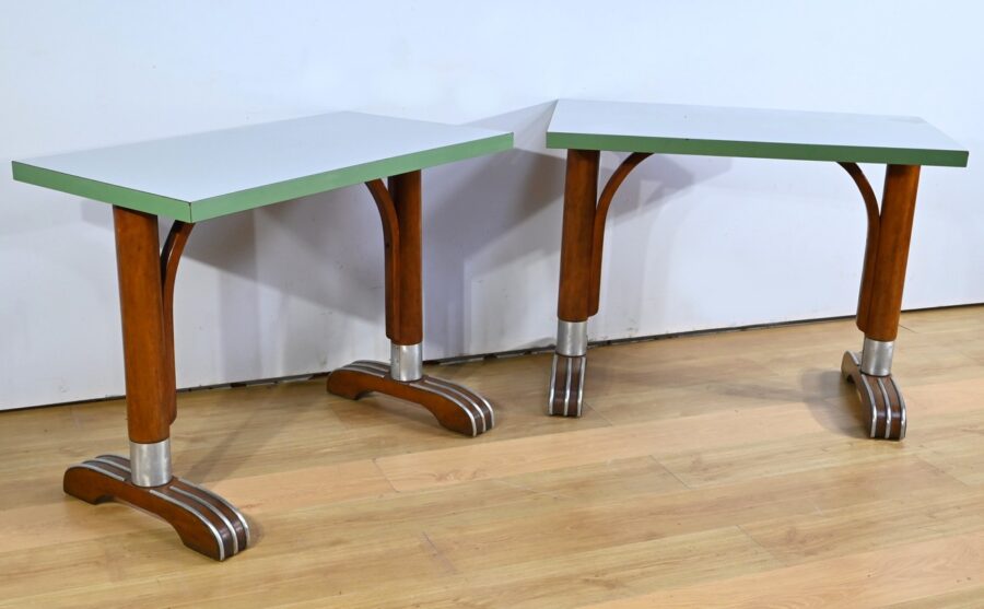 Tables de Bistro en Stratifié et Hêtre - 1950 – Image 2