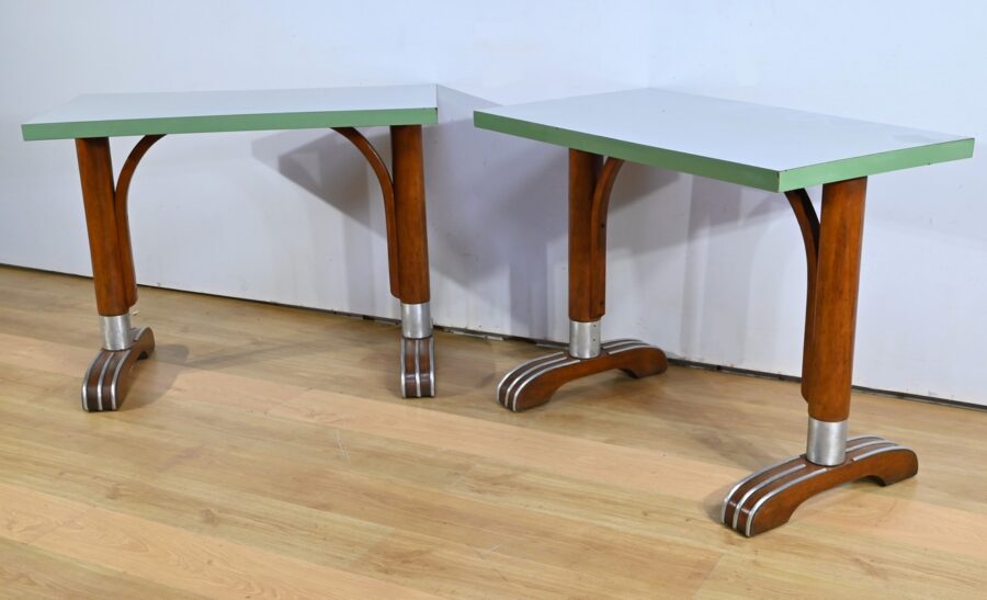 Tables de Bistro en Stratifié et Hêtre - 1950 – Image 3