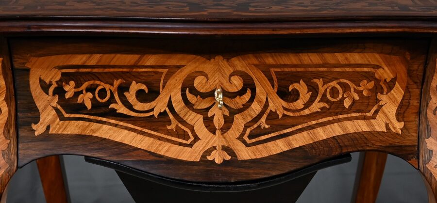 Travailleuse en Bois de Rose et Palissandre, style Louis XV, époque Napoléon III - Milieu XIXe – Image 12