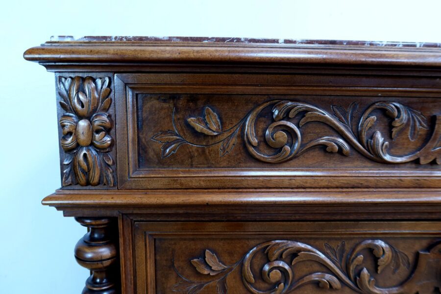 Commode en Noyer P. Guinand-Leglas, style Rennaissance - 1920 – Image 10