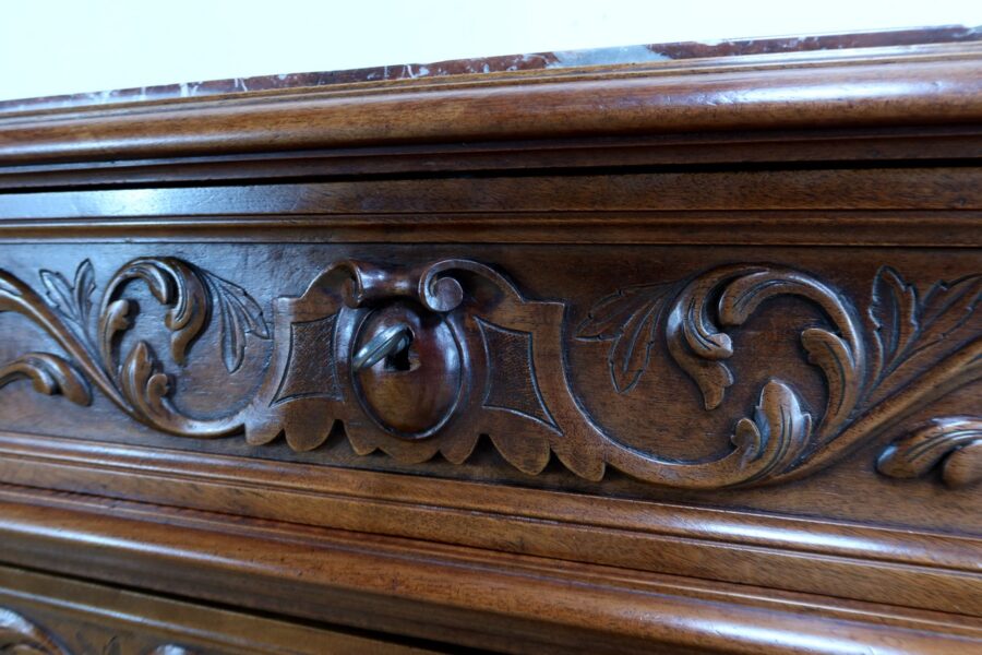 Commode en Noyer P. Guinand-Leglas, style Rennaissance - 1920 – Image 12