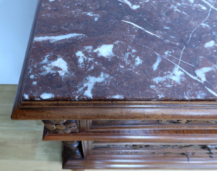 Commode en Noyer P. Guinand-Leglas, style Rennaissance - 1920 – Image 6