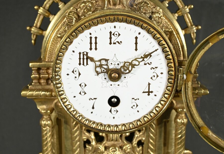 Horloge de Cheminée en Bronze, style Louis XVI - Milieu XXe – Image 18