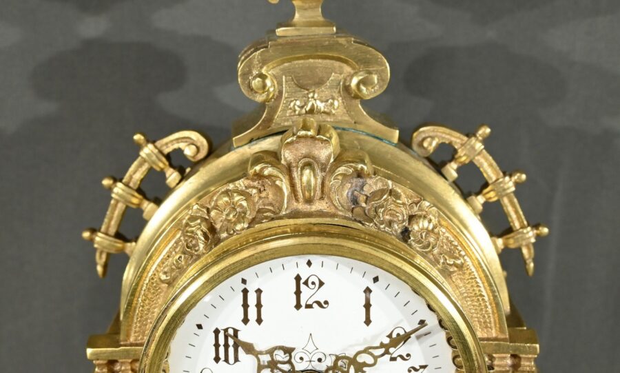 Horloge de Cheminée en Bronze, style Louis XVI - Milieu XXe – Image 6