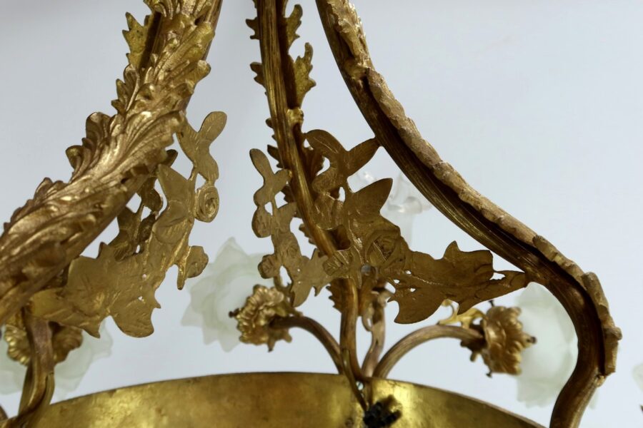 Lustre à 12 Lumières en Bronze Doré, style Napoléon III - Fin XIXe – Image 6